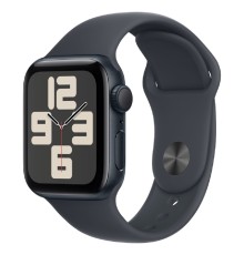 Apple Watch SE (2024) 40mm Midnight Aluminium Case with Midnight Sport Band - M/L (MXE93LL/A)