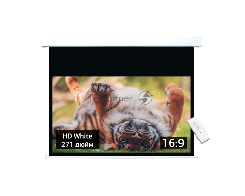 Экран Cinema S'OK SMBK-600x338HD-ED120 Pro 271'' 16:9 настенно-потолочный, моторизованный, Fiberglass, белый корпус, ED 120