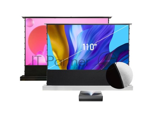 Экран S'OK для UST проектора 244x137 см, 4K, напольный c электроприводом, белый