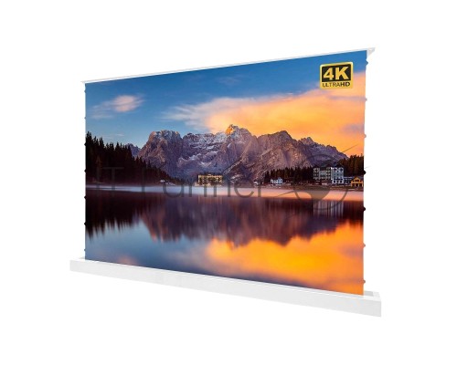 Экран для проектора S'OK SFE-296x165-WH 100'' 4K, напольный с электроприводом, Nanometallic, белый