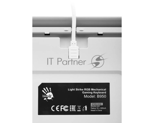 Клавиатура A4Tech Bloody B950 механическая серый/черный USB for gamer LED (B950)