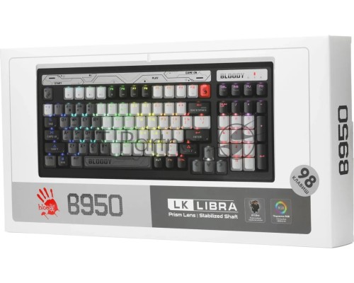 Клавиатура A4Tech Bloody B950 механическая серый/черный USB for gamer LED (B950)