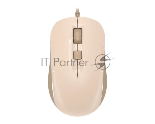 Мышь A4Tech Fstyler FM26 бежевый/коричневый оптическая (2000dpi) USB для ноутбука (4but)