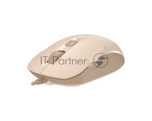 Мышь A4Tech Fstyler FM26 бежевый/коричневый оптическая (2000dpi) USB для ноутбука (4but)