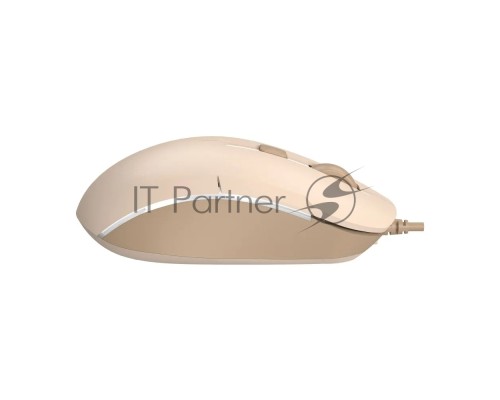 Мышь A4Tech Fstyler FM26 бежевый/коричневый оптическая (2000dpi) USB для ноутбука (4but)