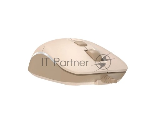 Мышь A4Tech Fstyler FM26 бежевый/коричневый оптическая (2000dpi) USB для ноутбука (4but)