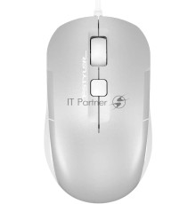 Мышь проводная A4Tech Fstyler FM26 серебристый/белый, 1600 dpi, USB, кнопки - 4