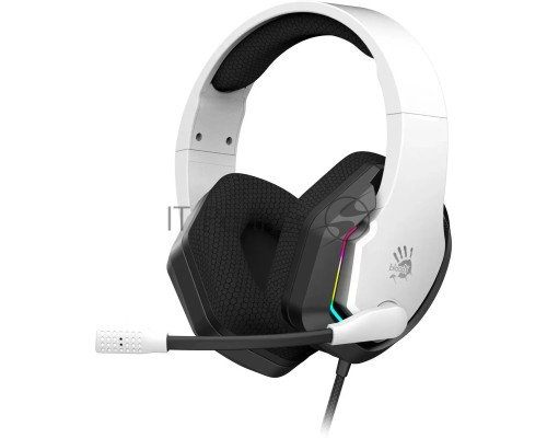 Наушники с микрофоном A4Tech Bloody G260p белый/черный 2м мониторные USB оголовье (G260P)