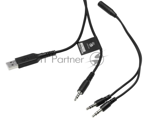 Наушники с микрофоном A4Tech Bloody G260p белый/черный 2м мониторные USB оголовье (G260P)