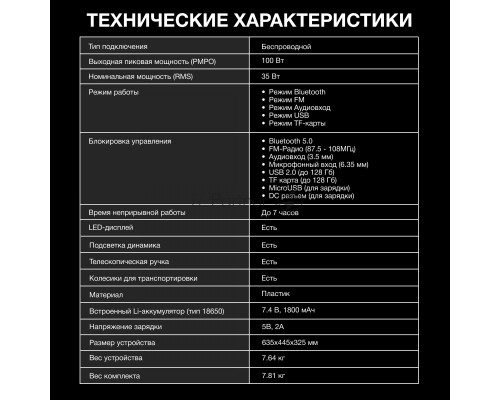 Минисистема Hyundai H-MC1295 черный 35Вт FM USB BT micro SD