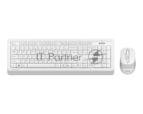 Клавиатура + мышь A4Tech Fstyler FG1010S клав:белый/серый мышь:белый/серый USB беспроводная Multimedia Touch (FG1010S WHITE)