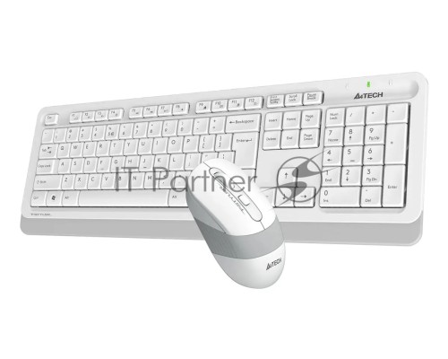 Клавиатура + мышь A4Tech Fstyler FG1010S клав:белый/серый мышь:белый/серый USB беспроводная Multimedia Touch (FG1010S WHITE)