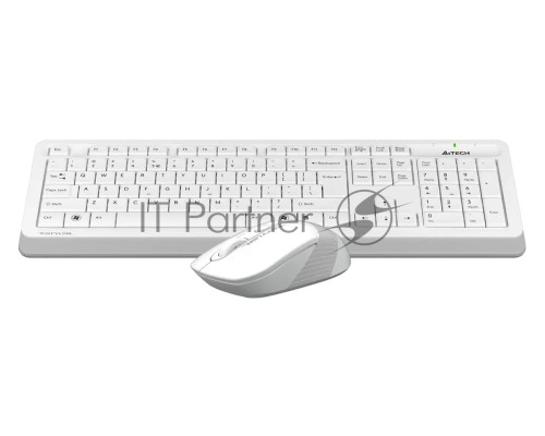 Клавиатура + мышь A4Tech Fstyler FG1010S клав:белый/серый мышь:белый/серый USB беспроводная Multimedia Touch (FG1010S WHITE)