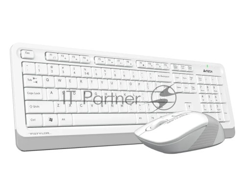 Клавиатура + мышь A4Tech Fstyler FG1010S клав:белый/серый мышь:белый/серый USB беспроводная Multimedia Touch (FG1010S WHITE)