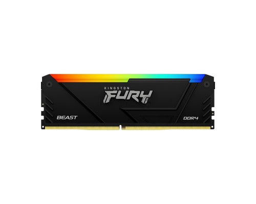 Оперативная память Kingston 64Gb DDR4 3200MHz (2x32GB) DIMM Fury Beast RGB RTL Gaming PC4-25600 CL16 288-pin 1.35В dual rank с радиатором Ret