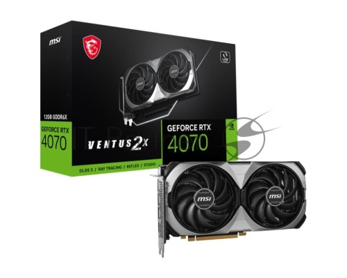 Видеокарта MSI RTX 4070 VENTUS 2X E 12G NVIDIA GeForce RTX 4070 12Gb 192bit GDDR6X 2475/21000 HDMIx1 DPx3 HDCP Ret