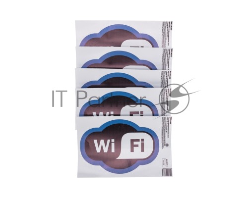 Наклейка информационный знак «Зона Wi-Fi» с хедером; 150х200 мм REXANT