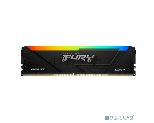 Оперативная память Kingston DDR4 32GB 3200MHz KF432C16BB2A/32 Fury Beast RGB RTL PC4-25600 CL16 DIMM 288-pin 1.35В dual rank Ret