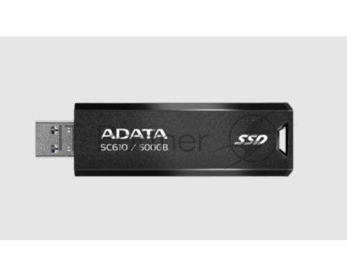 Внешний накопитель SSD ADATA 500Gb SC610 USB Type-A (550/500 Mb/s) metal case black (SC610-500G-CBK/RD)