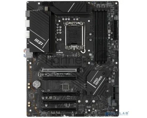 Материнская плата MSI PRO B760-P DDR4 II, LGA 1700, Intel B760, 4xDDR4, 4xSATA, 2xM.2, 1xPCI-E 4.0 x16, 1xPCI-E 4.0 x4, 3xPCI-E 3.0 x1, 1xHDMI, 1xDP, 1x 2.5Gb LAN, 2xUSB-A 2.0, 2xUSB-A 3.2 Gen 1, 1xUSB-C 3.2 Gen 2, 5x3.5 мм, 7.1, ATX