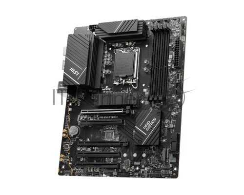 Материнская плата MSI PRO B760-P DDR4 II, LGA 1700, Intel B760, 4xDDR4, 4xSATA, 2xM.2, 1xPCI-E 4.0 x16, 1xPCI-E 4.0 x4, 3xPCI-E 3.0 x1, 1xHDMI, 1xDP, 1x 2.5Gb LAN, 2xUSB-A 2.0, 2xUSB-A 3.2 Gen 1, 1xUSB-C 3.2 Gen 2, 5x3.5 мм, 7.1, ATX