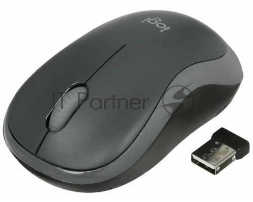 Мышь беспроводная Logitech M186 черный/серый, 1000 dpi, радиоканал, USB, кнопки - 3