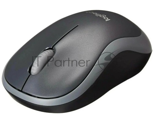 Мышь беспроводная Logitech M186 черный/серый, 1000 dpi, радиоканал, USB, кнопки - 3