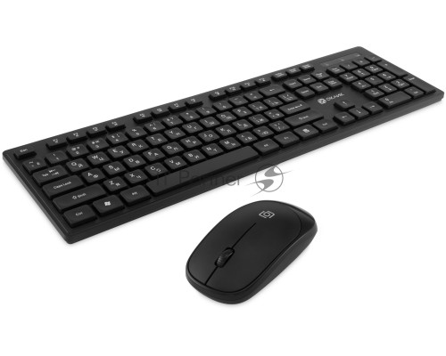 Клавиатура + мышь Оклик S255W клав:черный мышь:черный USB беспроводная Multimedia (1909361)
