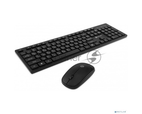 Клавиатура + мышь Оклик S255W клав:черный мышь:черный USB беспроводная Multimedia (1909361)