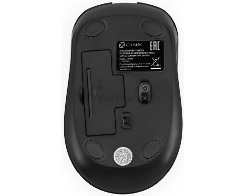 Мышь беспроводная Oklick 509MW черный, 1600 dpi, радиоканал, USB, кнопки - 4