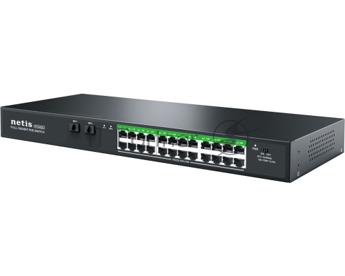 Коммутатор NETIS 24PORT 10/1000M POE 2 SFP COMBO P124GC