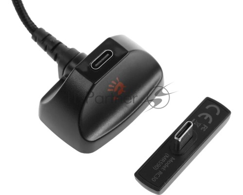 Наушники с микрофоном A4Tech Bloody MR590 Sports белый/черный 1.5м мониторные BT/Radio/3.5mm оголовье (MR590+ WIRED/SPORT WHITE)