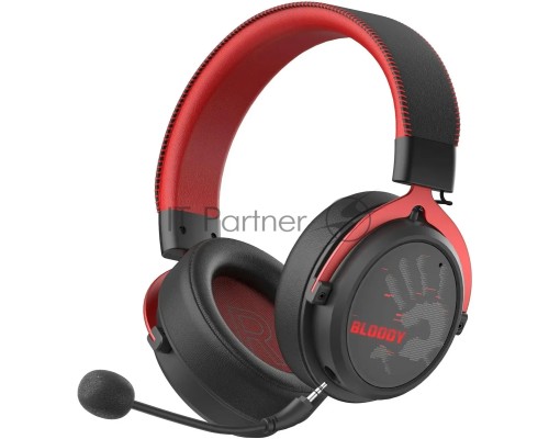 Наушники с микрофоном A4Tech Bloody MR590 Sports красный/черный 1.5м мониторные BT/Radio/3.5mm оголовье (MR590+ WIRED/SPORT RED)