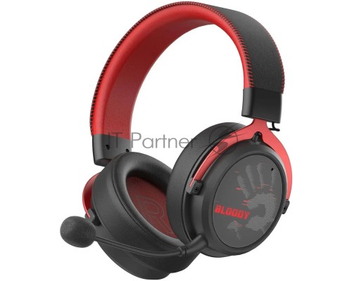 Наушники с микрофоном A4Tech Bloody MR590 Sports красный/черный 1.5м мониторные BT/Radio/3.5mm оголовье (MR590+ WIRED/SPORT RED)