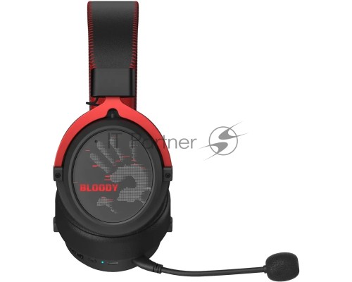 Наушники с микрофоном A4Tech Bloody MR590 Sports красный/черный 1.5м мониторные BT/Radio/3.5mm оголовье (MR590+ WIRED/SPORT RED)