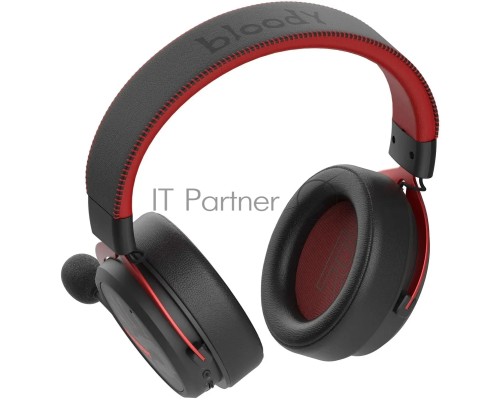 Наушники с микрофоном A4Tech Bloody MR590 Sports красный/черный 1.5м мониторные BT/Radio/3.5mm оголовье (MR590+ WIRED/SPORT RED)