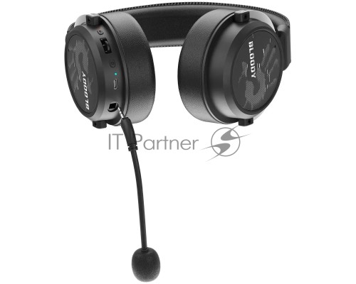 Наушники с микрофоном A4Tech Bloody MR590 Sports черный 1.5м мониторные BT/Radio/3.5mm оголовье (MR590 + WIRED/SPORT BLACK)