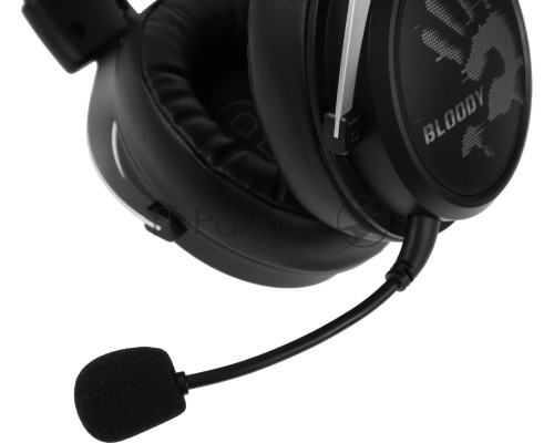 Наушники с микрофоном A4Tech Bloody MR590 Sports черный 1.5м мониторные BT/Radio/3.5mm оголовье (MR590 + WIRED/SPORT BLACK)
