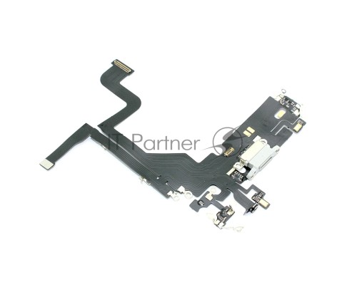 Шлейф с разъемом зарядки и микрофоном для Apple iPhone 13 Pro, белый