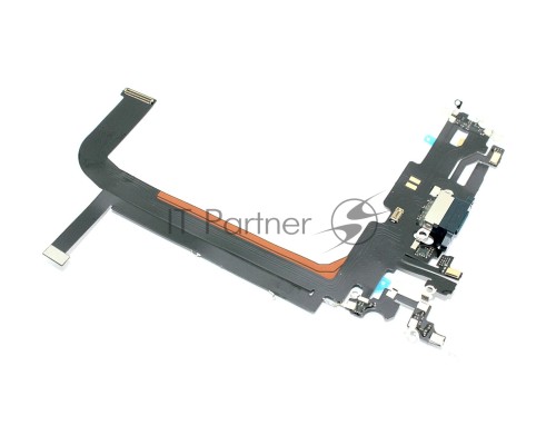 Шлейф с разъемом зарядки и микрофоном для Apple iPhone 13 Pro Max синий