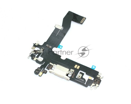 Шлейф с разъемом зарядки и микрофоном для Apple iPhone 12, iPhone 12 Pro, белый