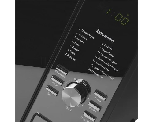 Микроволновая печь Polaris PMO 2303DG черный 23л 900Вт кнопки, поворотный механизм