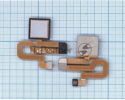 Шлейф со сканером отпечатка пальца для Xiaomi Redmi Note 3 серый