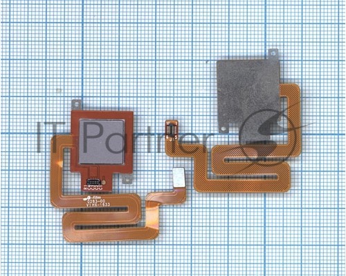 Шлейф со сканером отпечатка пальца для Xiaomi Redmi 4 серый