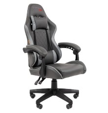 Офисное кресло Chairman CH28 экокожа, черно-серый (7162899)