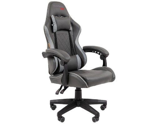 [Офисные кресла] Офисное кресло Chairman CH28 экокожа, черно-серый (7162899)