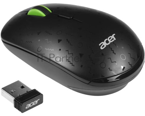 Мышь беспроводная Acer OMR307 черный, 1600 dpi, радиоканал, USB, кнопки - 4