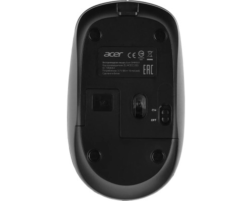 Мышь беспроводная Acer OMR307 черный, 1600 dpi, радиоканал, USB, кнопки - 4
