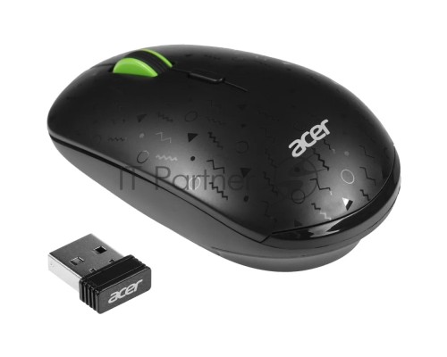 Мышь беспроводная Acer OMR307 черный, 1600 dpi, радиоканал, USB, кнопки - 4