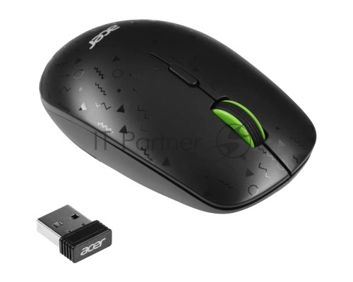 Мышь беспроводная Acer OMR307 черный, 1600 dpi, радиоканал, USB, кнопки - 4